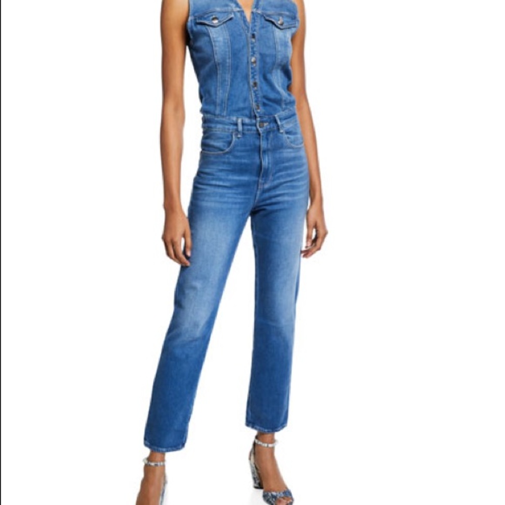 NEW**FRAME Denim Le Slender Jumpsuit in Blue